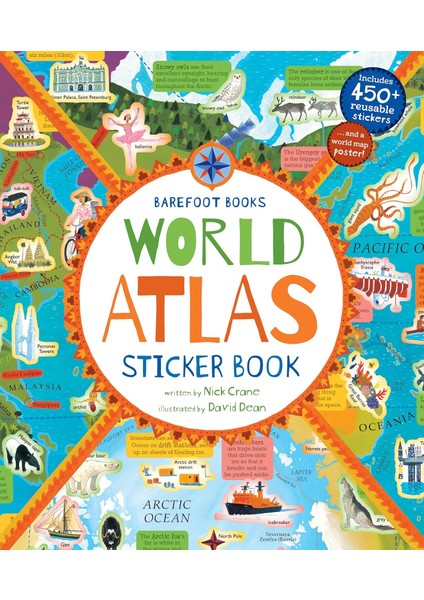 World Atlas Sticker Book 2019