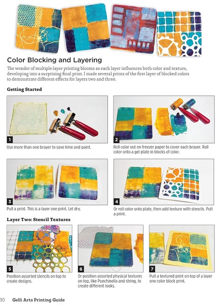 Gelli Arts(R) Printing Guide: Printing Without A Press On Paper And Fabric Using The Gelli Arts(R) P fırsatları