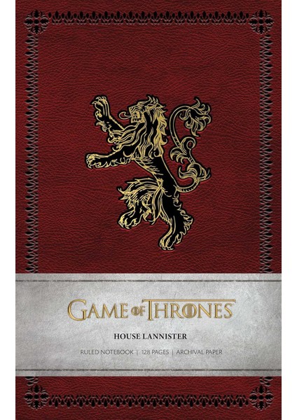 Game Of Thrones: House Lannister Ruled Notebook