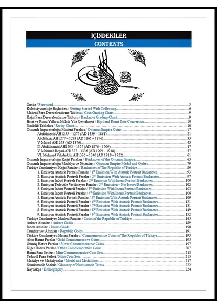 Osmanlı Imparatorluğu ve Türkiye Cumhuriyeti Nümismatik Katalog - 2024 fiyatları