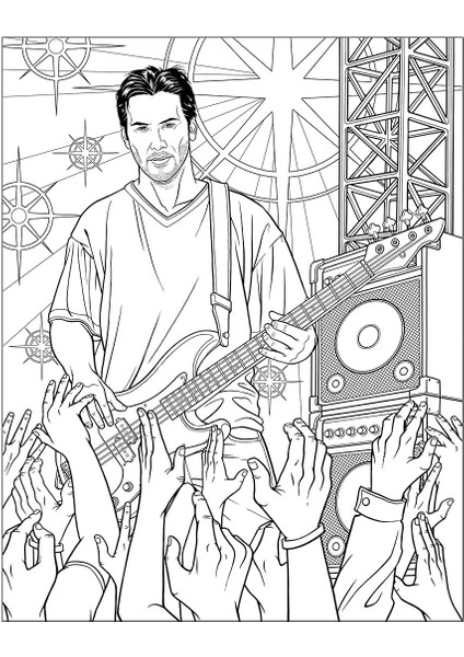 Crush And Color: Keanu Reeves: Colorful Fantasies With A Mysterious Hero