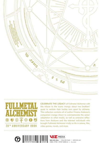 Fullmetal Alchemist 20TH Anniversary Book fiyatları