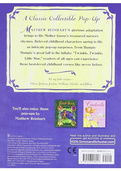 A Pop-Up Book Of Nursery Rhymes: A Classic Collectible Pop-Up