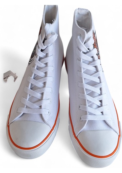 Harley Davıdson Pıstburghh Unisex Kadın /erkek Beyaz Bağcıklı Sneaker Eu 43 / Usa 10 / Uk 9