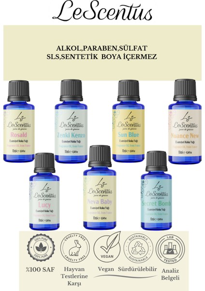 Favori Set 7 Al 5 Öde Esansiyel Koku Yağı Buhurdanlık Difüzör Mum Sabun Hobi Esansı 5X10ML