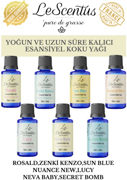 Favori Set 7 Al 5 Öde Esansiyel Koku Yağı Buhurdanlık Difüzör Mum Sabun Hobi Esansı 5X10ML