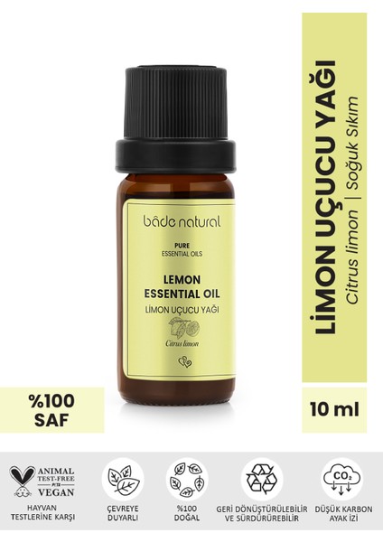 Bade Natural Limon Uçucu Yağı %100 Saf 10 ml