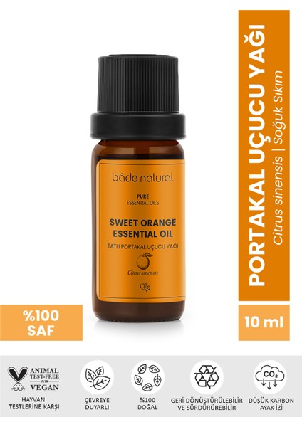 Bade Natural Portakal Uçucu Yağı %100 Saf 10 ml