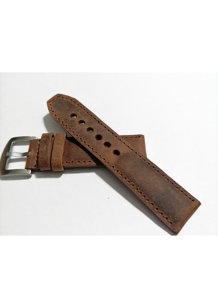 Fado&her Saate Uyumlu Hakiki Grizi Deri Saat Kordonu 22 mm (34)