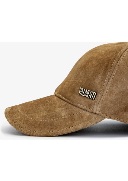 Erkek Deri Bej Beyzbol Şapka 524 1123-VAL Spk SK24-25 Camel Suet