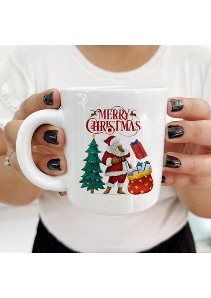 Yeni Yıl Noel Baba Renkli Tasarımlar ve Dekoratif Kişiye Özel Kupa Bardaklar modelleri