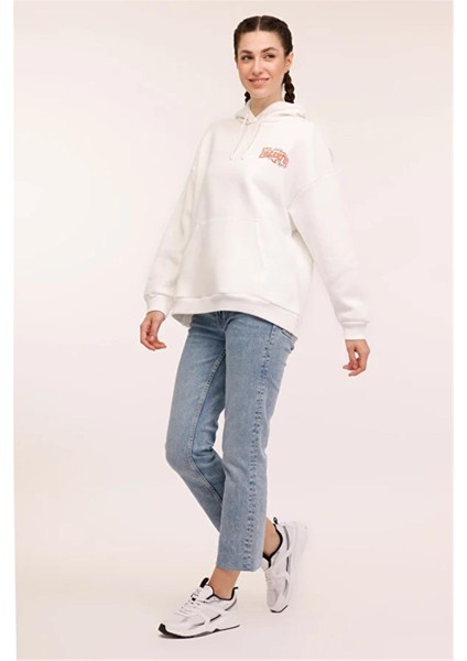 Kınetıx A10181414208020 4W Wl Joyce 17BT110 4pr Ekru Kadın Kapsonlu Sweatshırt modelleri