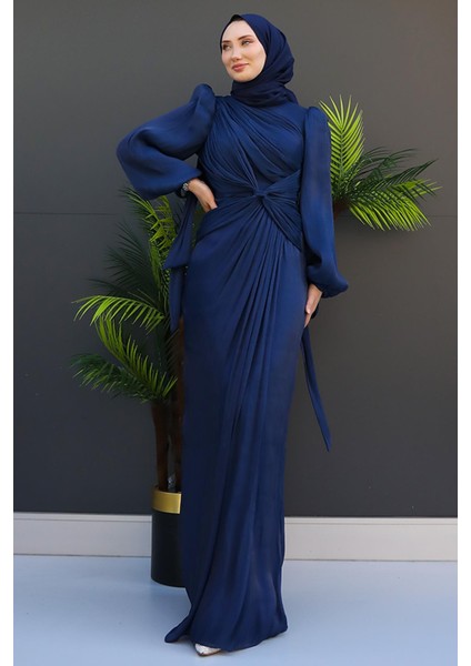 Orkide Ipek Abiye Lacivert