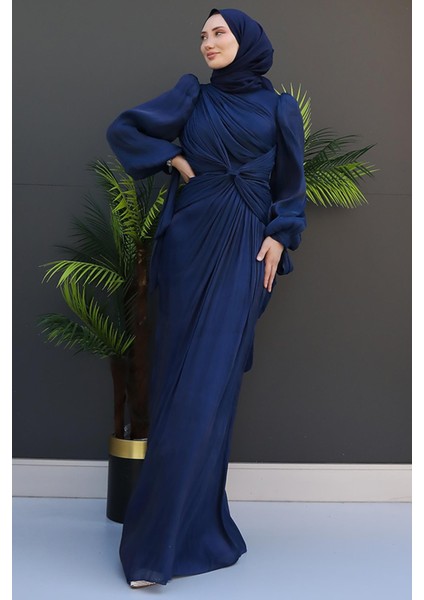 Orkide Ipek Abiye Lacivert modelleri