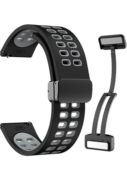 Amazfit Bip 5 ile Uyumlu Mıknatıslı Delikli Silikon Kordon Kayış - KY85 fiyatları