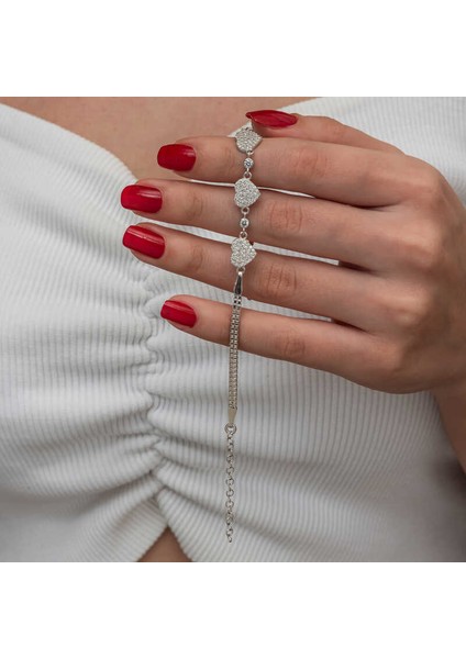 Gümüş Üçlü Kalp Kadın Bileklik fiyatları