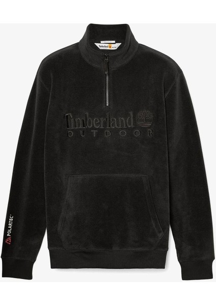Linear Logo 1/4 Zip Polartec 200 Fleecez Erkek Polar Siyah