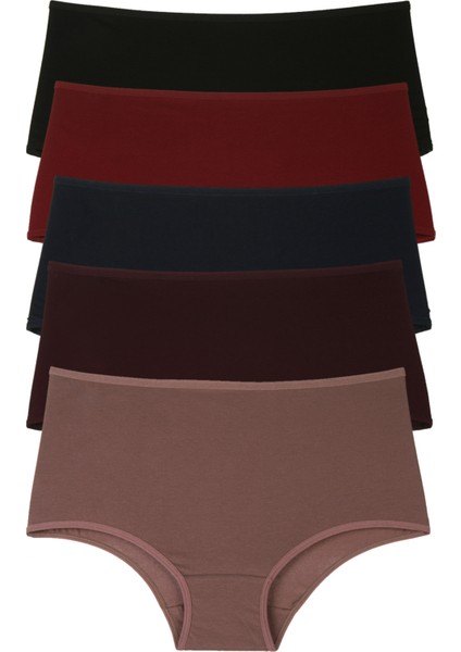 Bordo Kadın Külot 5'li Paket