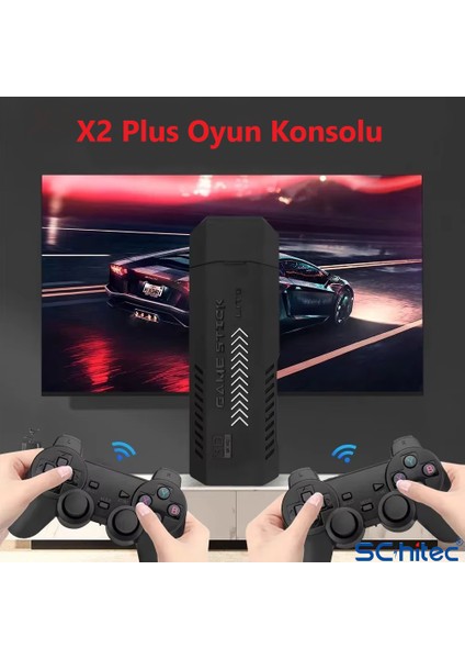 Retro 4K Game Stick 3D Arcade Atari Makinası 35000 Oyunlu Konsol