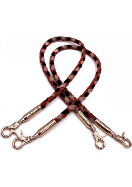 Renkli 60 Cm Örme Çanta Sapı Light Gold Metal