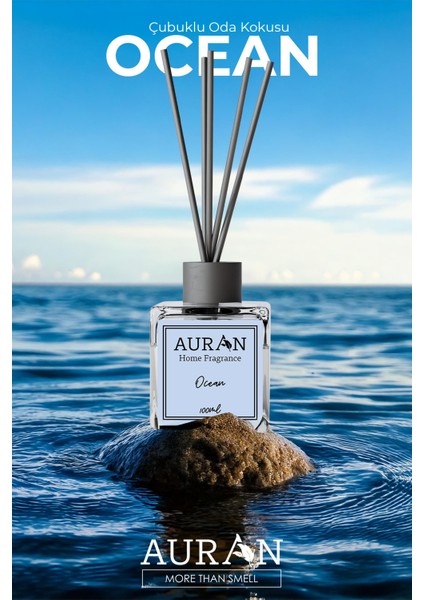 Okyanus Çubuklu Oda Kokusu Bambu Kokusu Kare Şişe Ocean Reed Diffuser 100ml