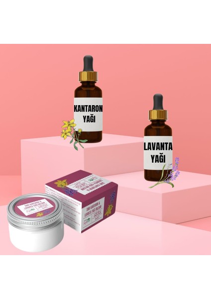 Kantaron Yağı 20 ml Lavanta Yağı 20 ml Sarı Kantaron&Lavanta Yağı Balsam 50 ml