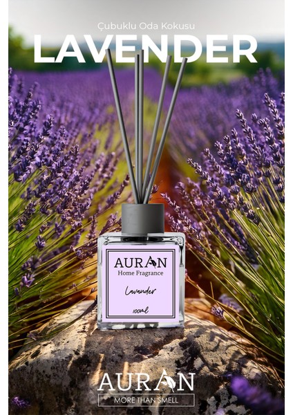 Lavanta Çubuklu Oda Kokusu Bambu Kokusu Kare Şişe Lavender Reed Diffuser 100ml