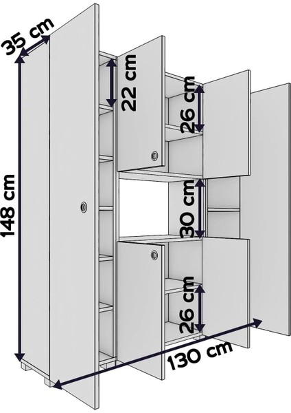 6 Kapaklı Çok Geniş Raflı Metal Ayaklı Mikrodalga Fırın Dolabı Çok Amaçlı Dolap fırsatları