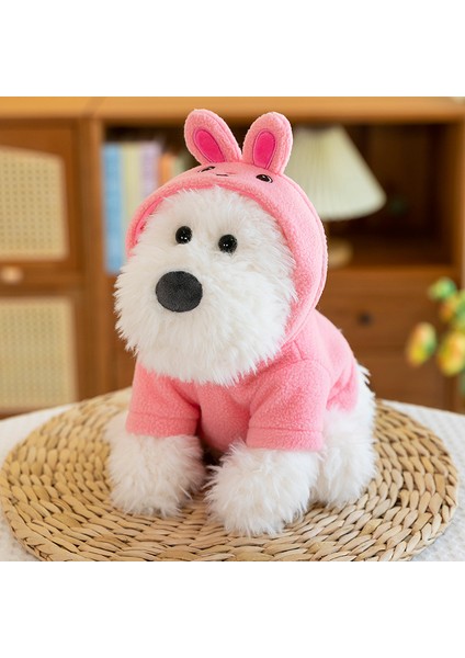 Hoodie Meyve West Highland Doll Çocuk Giyim Küçük Beyaz Köpek Arı Kurbağa Pembe Tavşan Peluş Oyuncak 40 Cm'ye Dönüştürüldü (Yurt Dışından)
