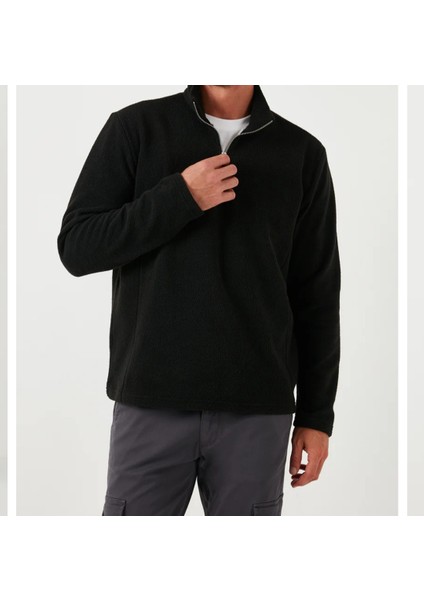 Erkek Fermuarlı Yarım Balıkçı Akrilik Triko Kazak fiyatları
