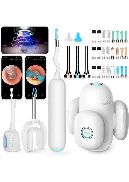 Bebırd Home 30S Famıly Edıtıon 10MP Kamera 3.5mm Lens Şarjlı Wıfı Görüntülü Kulak Temizleme Seti