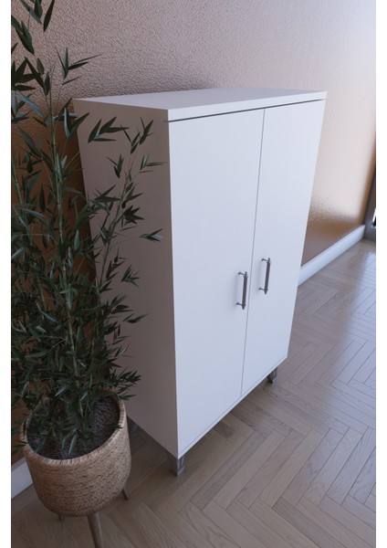LIJ1500002AACYCA 2 Kapaklı, Çok Amaçlı Dolap, Mutfak Dolabı, Banyo Dolabı Beyaz, 101 x 60 x 30 cm modelleri