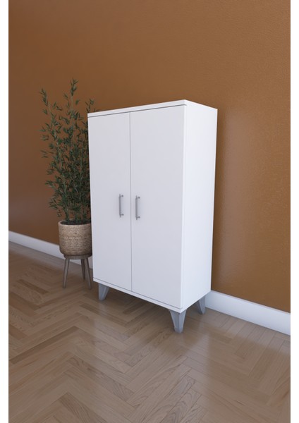 LIJ1500002AACYCA 2 Kapaklı, Çok Amaçlı Dolap, Mutfak Dolabı, Banyo Dolabı Beyaz, 101 x 60 x 30 cm fırsatları
