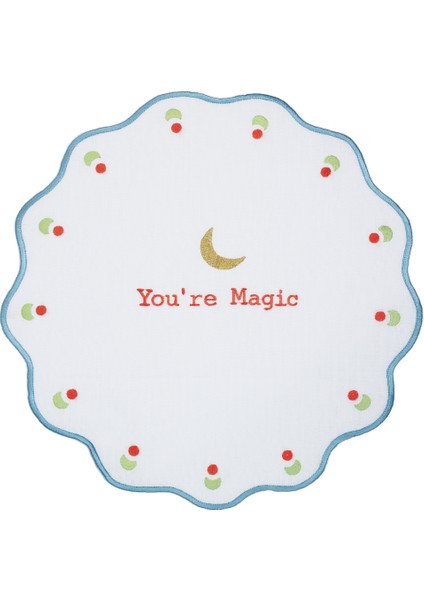 Mamma Mia You’re Magic Işlemeli Amerikan Servisi 40 cm Mavi