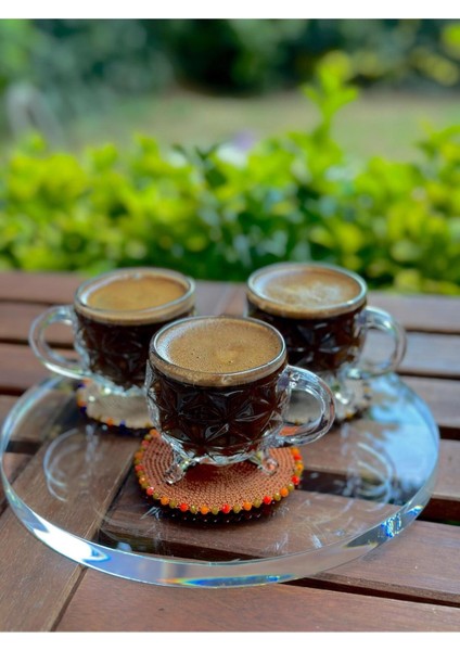 Pleksi Kahve Sunum Tabağı --25 Cm Cap --15mm Kalınlık Şeffaf-- fiyatları
