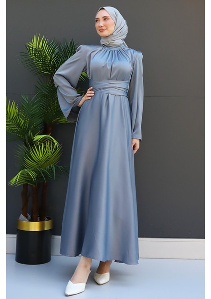 Nazlı Tesettür Elbise Mint