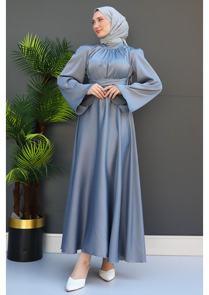 Nazlı Tesettür Elbise Mint modelleri