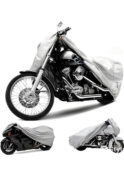 Coverrain Motorsiklet Çadırı Motosiklet Brandası %100 Su Geçirmez Kalın Kumaş Alt Lastikli