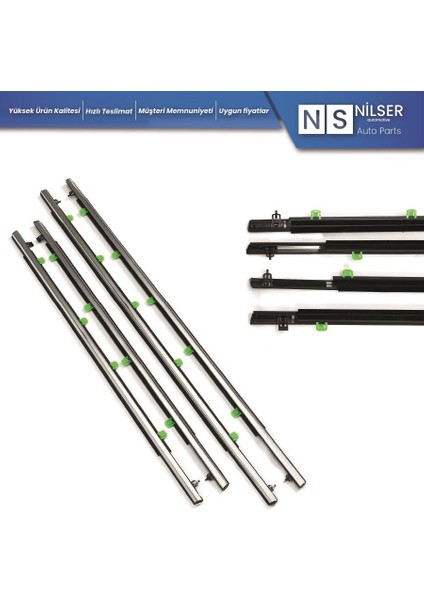 Crv Honda Çıta Cam Sıyırıcı Fitil Set 4 Kapı Krom 2007-2011