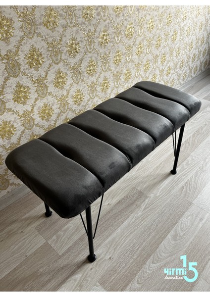 Metal Ayaklı Füme Eco Puf-Bench - Füme Bench