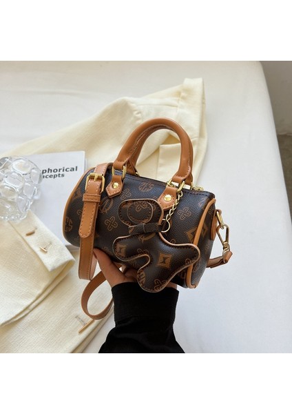 Pembe Kore Sevimli Kız Çanta Karikatür Baskı Yastık Çanta 2024 Yeni Büyük Kapasiteli Omuz Çantası Crossbody Çanta (Yurt Dışından)