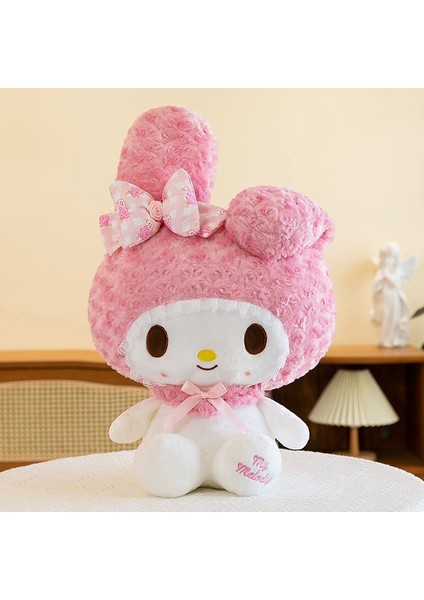 Sanrio Bebek Melody Peluş Oyuncak Kt Kedi Bebek Kızlar Için Gül Kadife 45CM (Yurt Dışından)