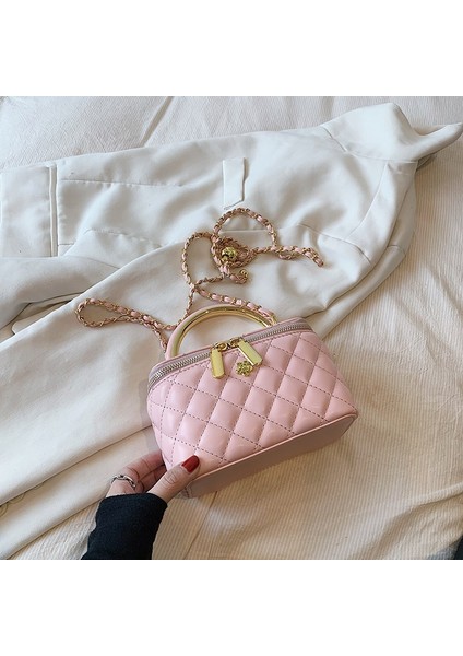 Kadınlar Için Xiaoxiang Tarzı Eşkenar Dörtgen Nakış Küçük Çanta 2024 Yeni Üst Düzey Zincir Çanta, Moda ve Çok Yönlü Omuz Çantası El Küçük Kare Çanta (Yurt Dışından)