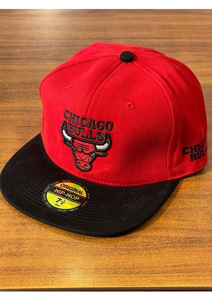 Chicago Bulls Nakışlı Pamuklu Hip Hop Snapback Rapper Basket Cap Şapka