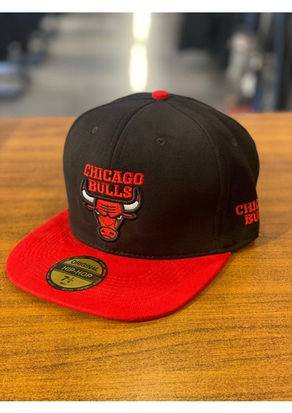 Chicago Bulls Nakışlı Pamuklu Hip Hop Snapback Rapper Basket Cap Şapka