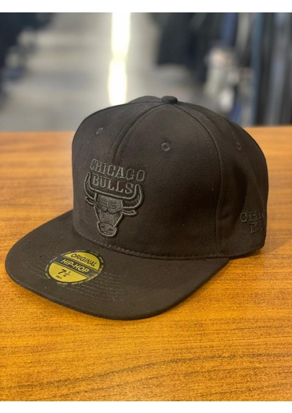 Chicago Bulls Nakışlı Pamuklu Hip Hop Snapback Rapper Basket Cap Şapka