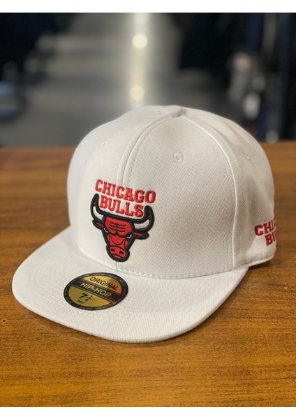 Chicago Bulls Nakışlı Pamuklu Hip Hop Snapback Rapper Basket Cap Şapka