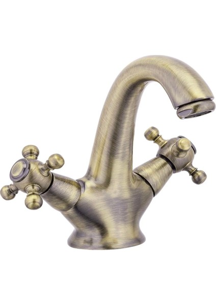 Antik Gold Lavabo Armatür Klasik Vintage Koç Banyo Muslugu