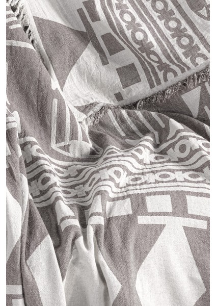 Pamuk Bohem Temalı Çok Amaçlı Müslin Throw 130 x 170 fırsatları