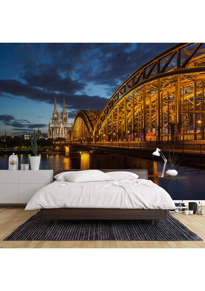 Köln Katedrali ve Hohenzollern Köprüsü Manzaralı Duvar Kağıdı fiyatları